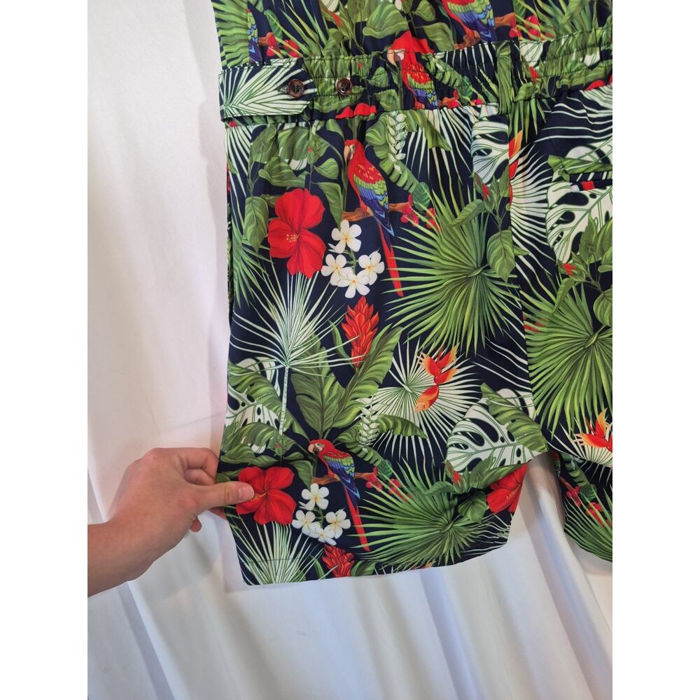 Romper Jack Men's Jungle Multicolor Print Romper Medium New - Picture 14 of 14